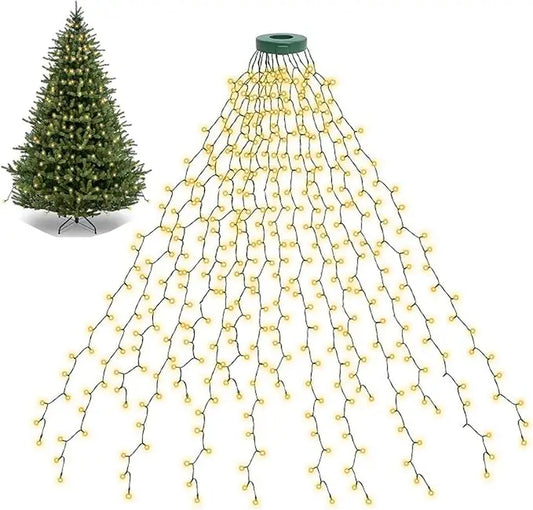 Easy-Drape Waterfall Christmas Tree Lights