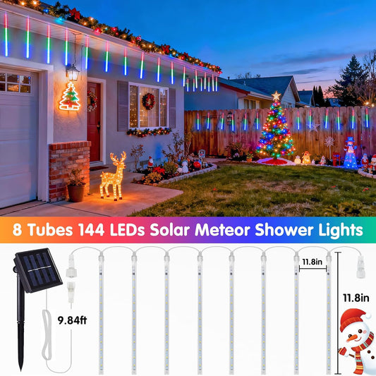 Solar Meteor Shower Christmas Lights