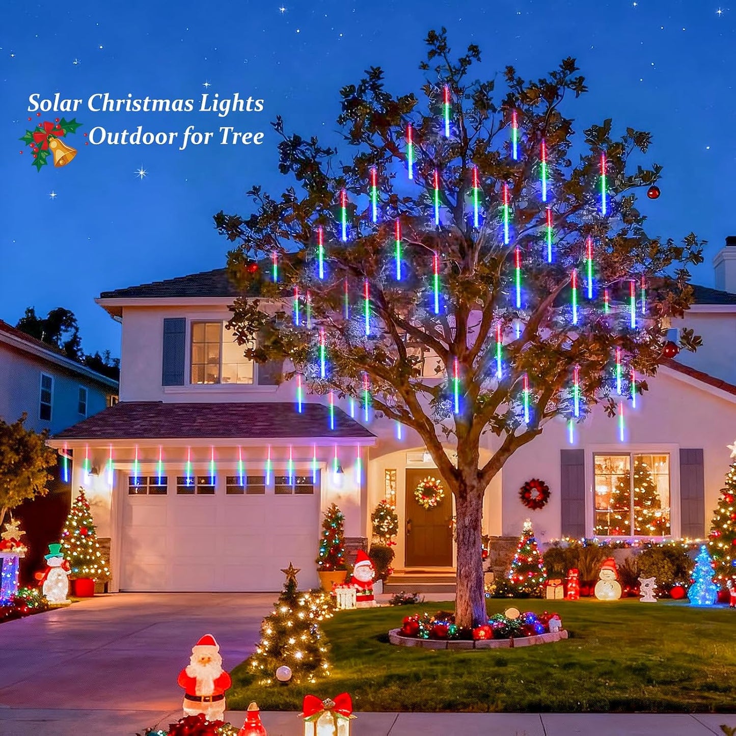 Solar Meteor Shower Christmas Lights