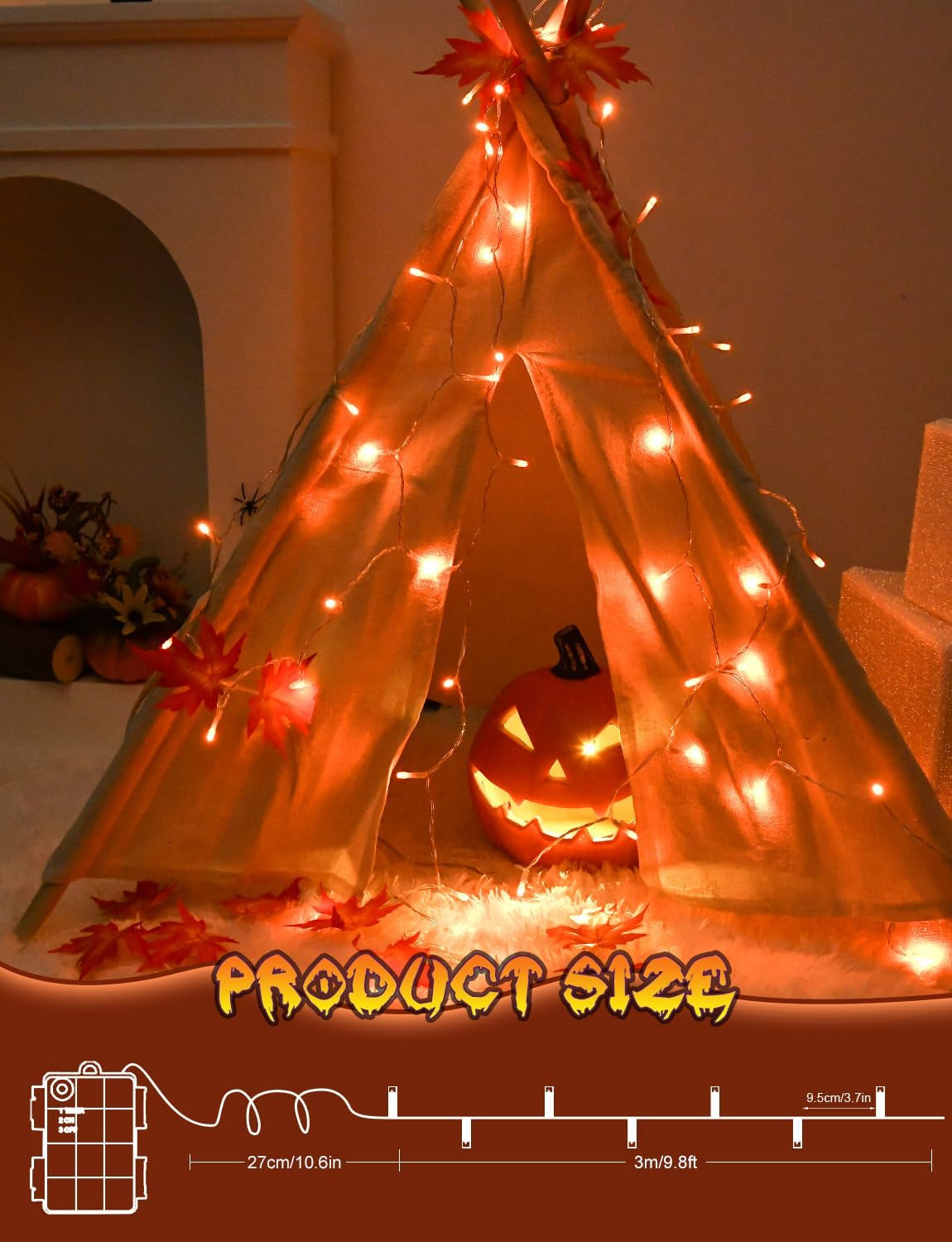 Timer-Controlled Halloween String Lights