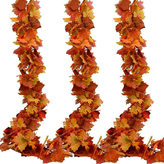 3-Pack Fall Maple Leaf Garland