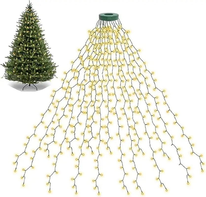 Easy-Drape Waterfall Christmas Tree Lights