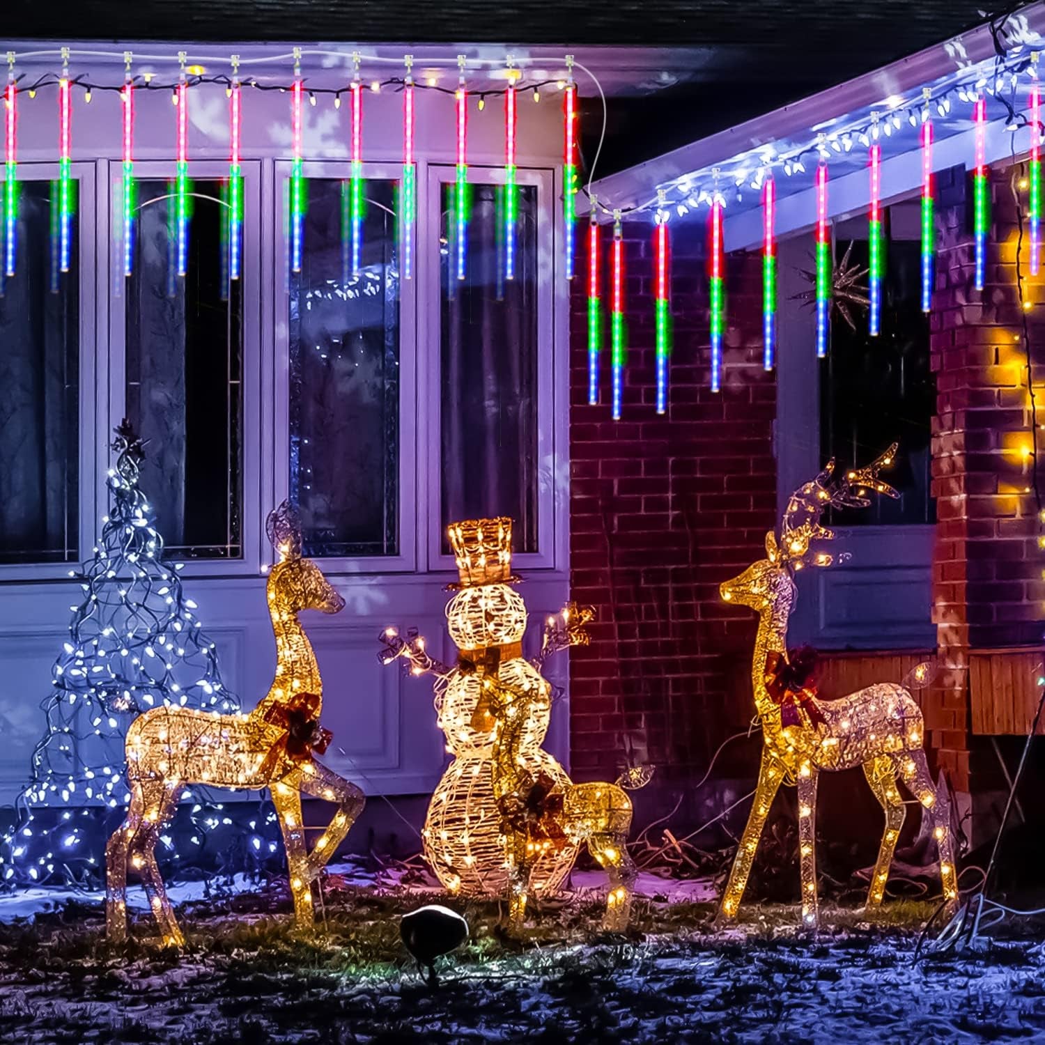 Solar Meteor Shower Christmas Lights