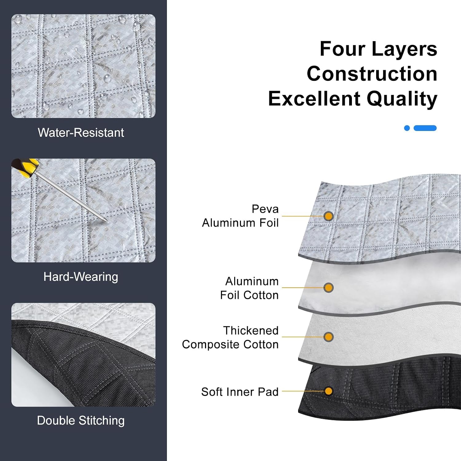 4-Layer Magnetic Windshield Snow Cover