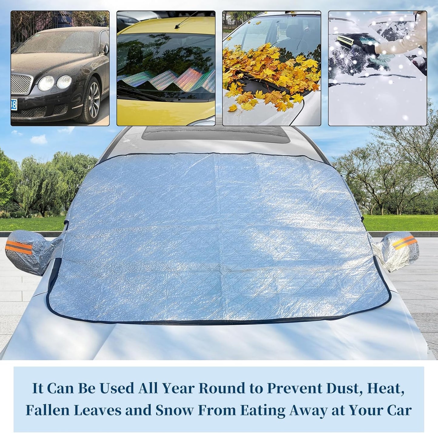 4-Layer Magnetic Windshield Snow Cover