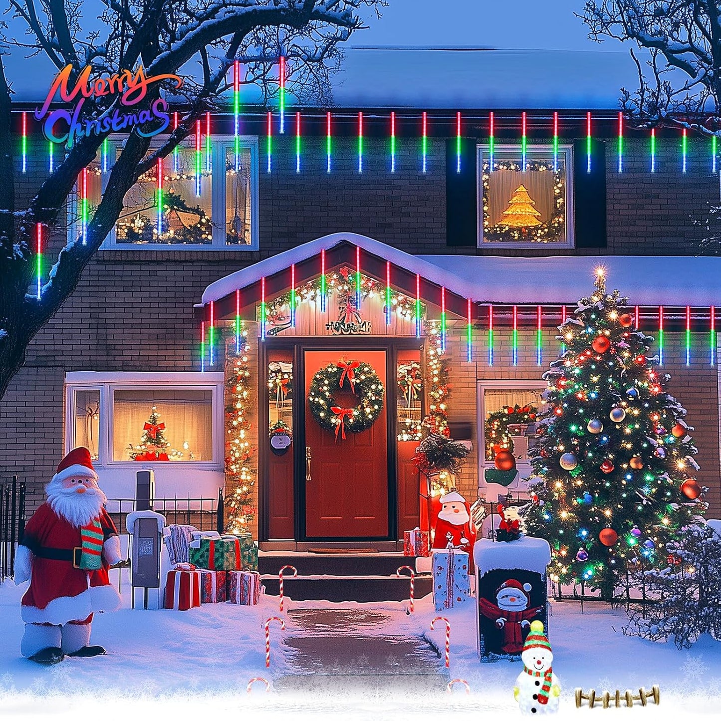 Solar Meteor Shower Christmas Lights