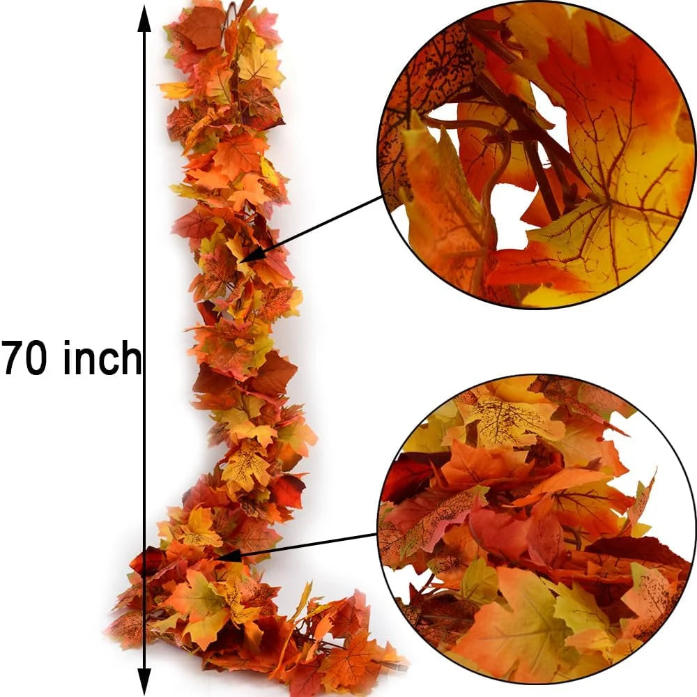 3-Pack Fall Maple Leaf Garland