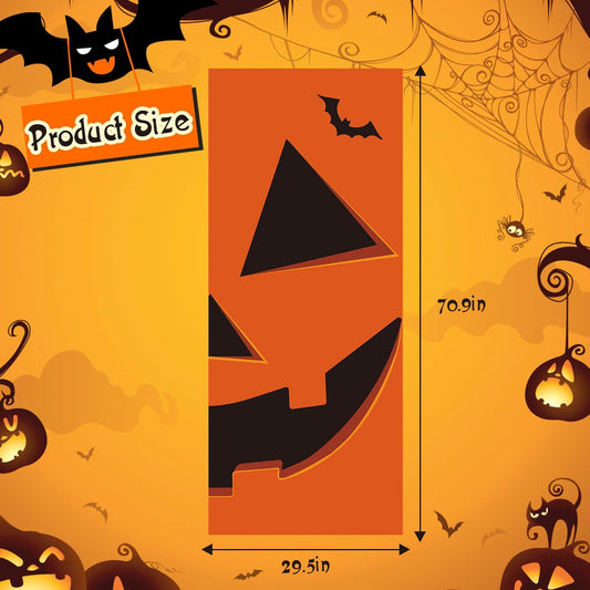 Reusable Pumpkin Halloween Door Cover