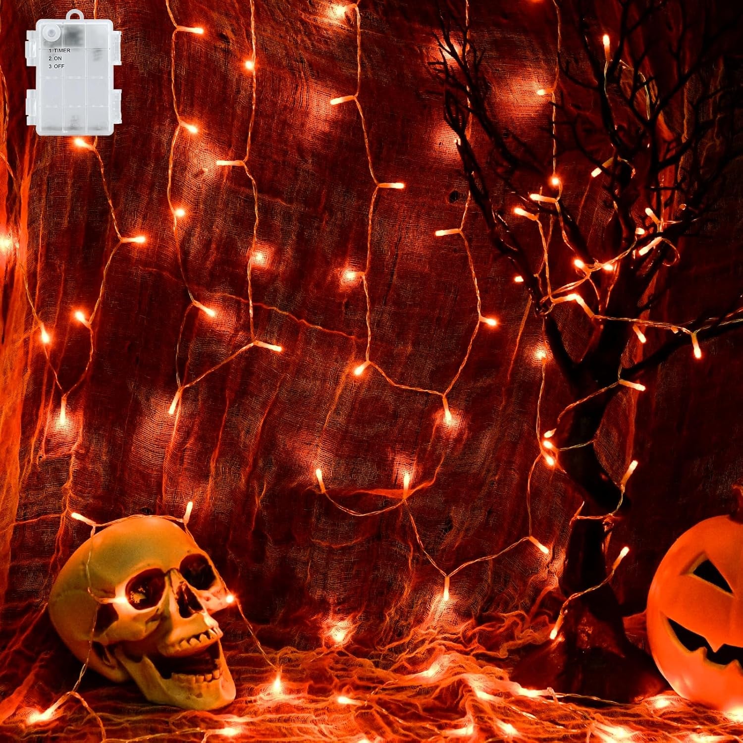 Timer-Controlled Halloween String Lights