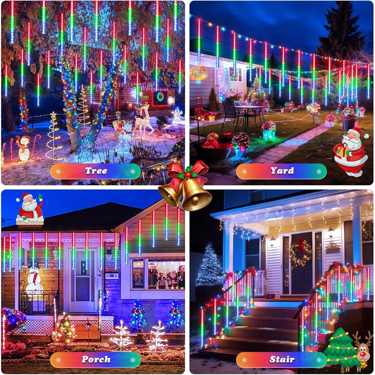Solar Meteor Shower Christmas Lights