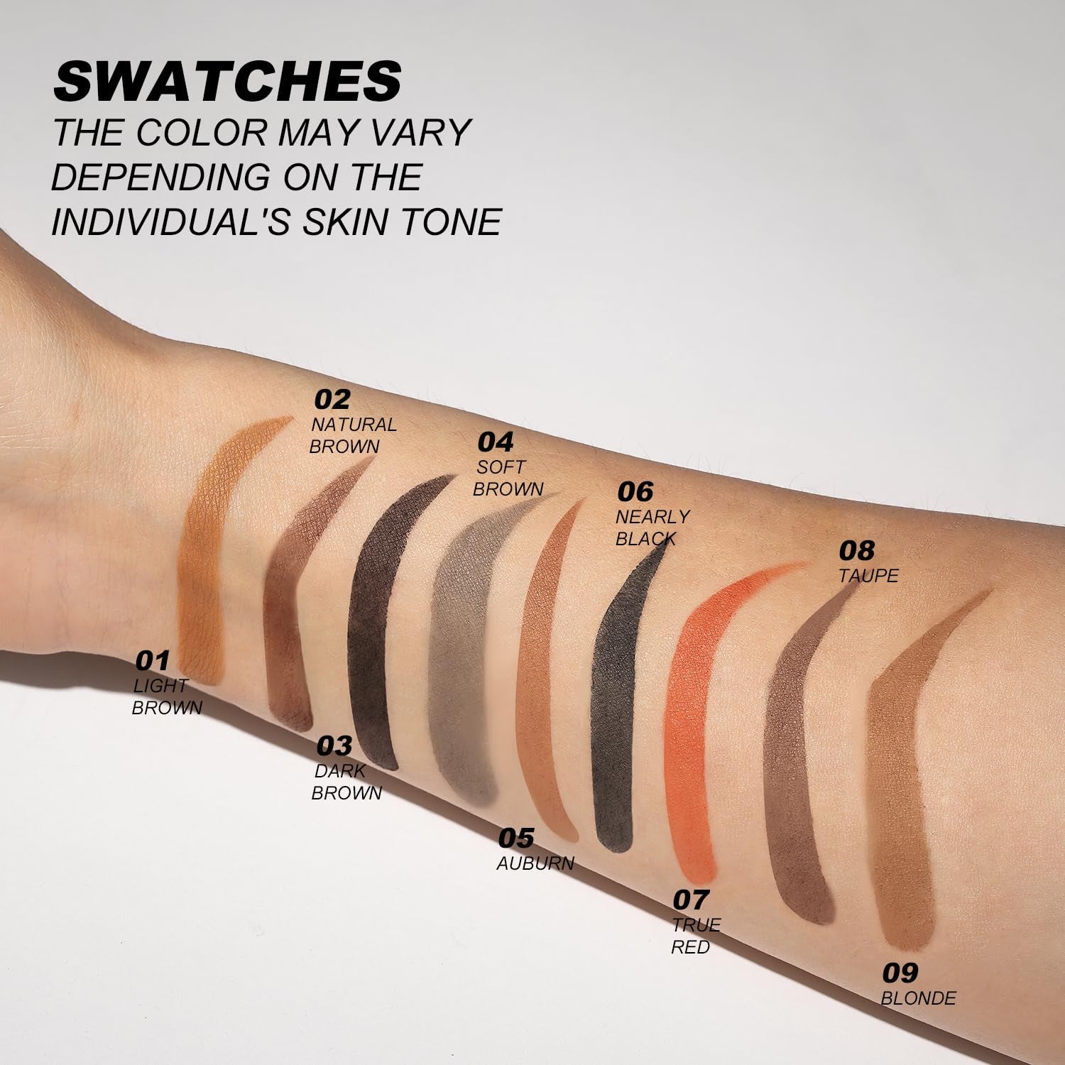 Eyebrow Stamp Color Set, Eyebrow Colors Shaping Kit, Long-Lasting Eyebrow Pomade for Women Girl, Cruelty-Free Plantillas Para La Cejas (Dark Brown)