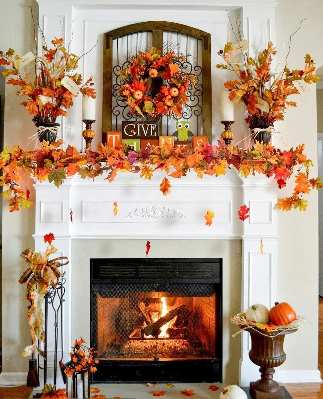3-Pack Fall Maple Leaf Garland