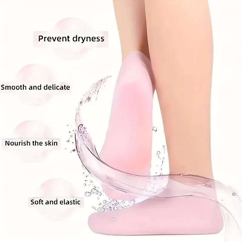 Elastic Silicone Moisturizing Foot Socks for Dry …Cracked Feet Foot Care Socks Massage Moisturizing