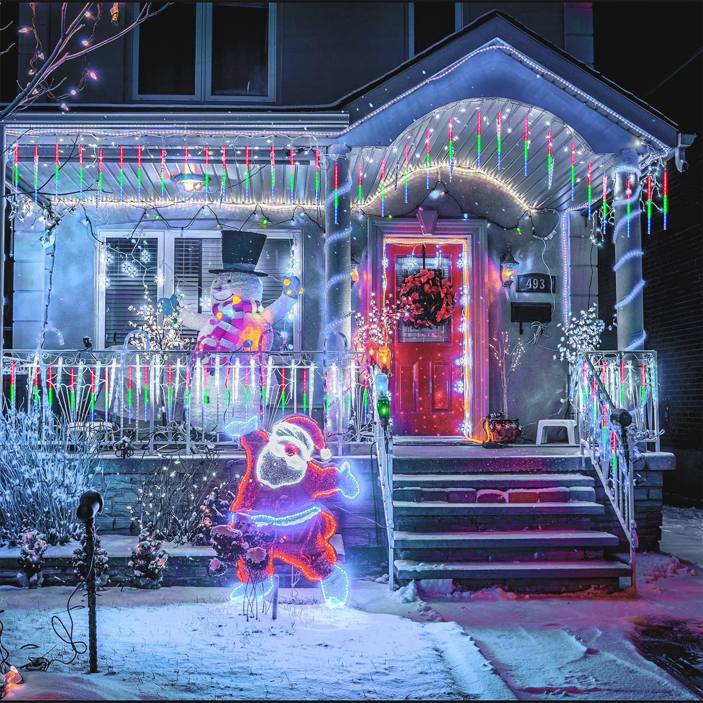Solar Meteor Shower Christmas Lights