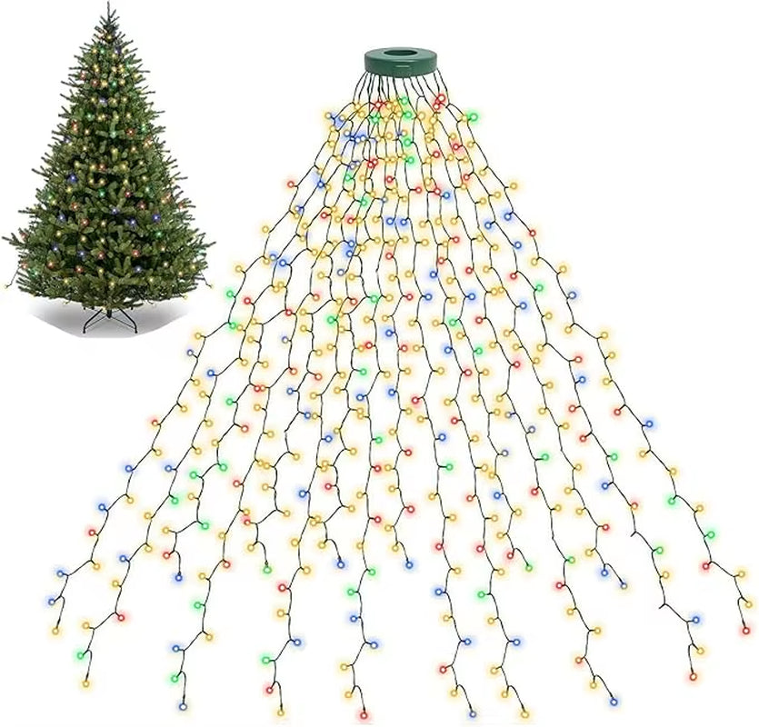 Easy-Drape Waterfall Christmas Tree Lights