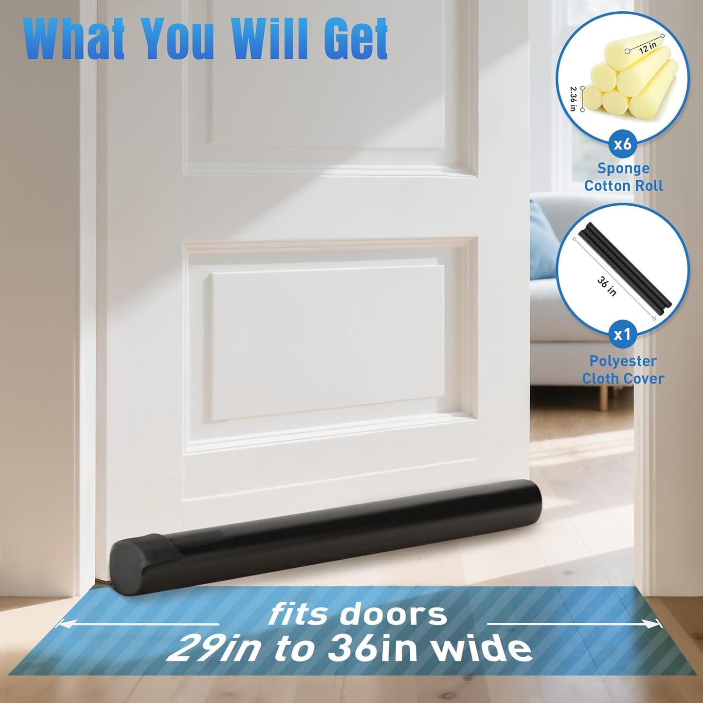 36-Inch Door Draft Stopper